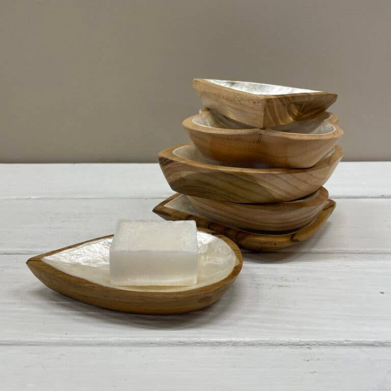 ByBazz - Vendita all'ingrosso Ciotole/Piatti decorativi - Ciotola Legno + Conchiglia Capiz Forma3