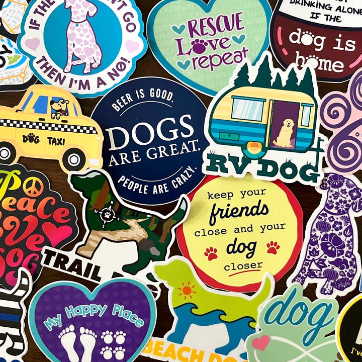 Dog Speak - Wholesale Sticker - 3" Sticker - Ski Dog4