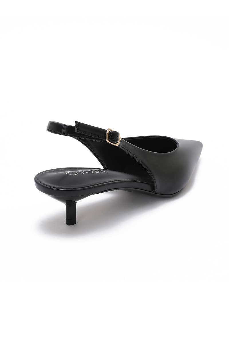 Joia Paris - Wholesale Low Heels - Women's - Pointed toe slingback pump, small thin heel H8-1021E1