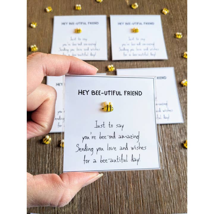 Uplifted Ink - Wholesale Friendship Card - Bee-autiful Friend Card with Bee Figurine