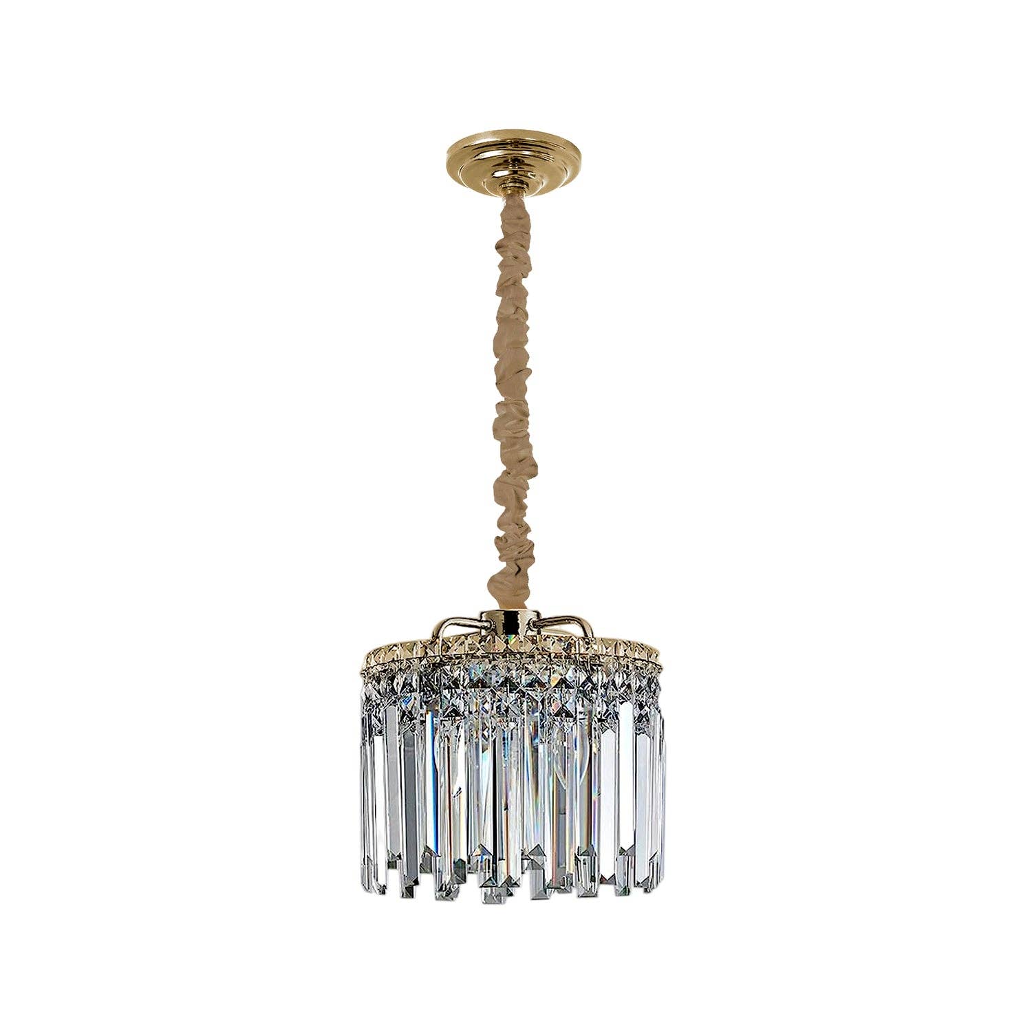 Ledsone - Vente Lustre/Suspension - Lustre moderne en cristal doré à plafond - modèle 48040