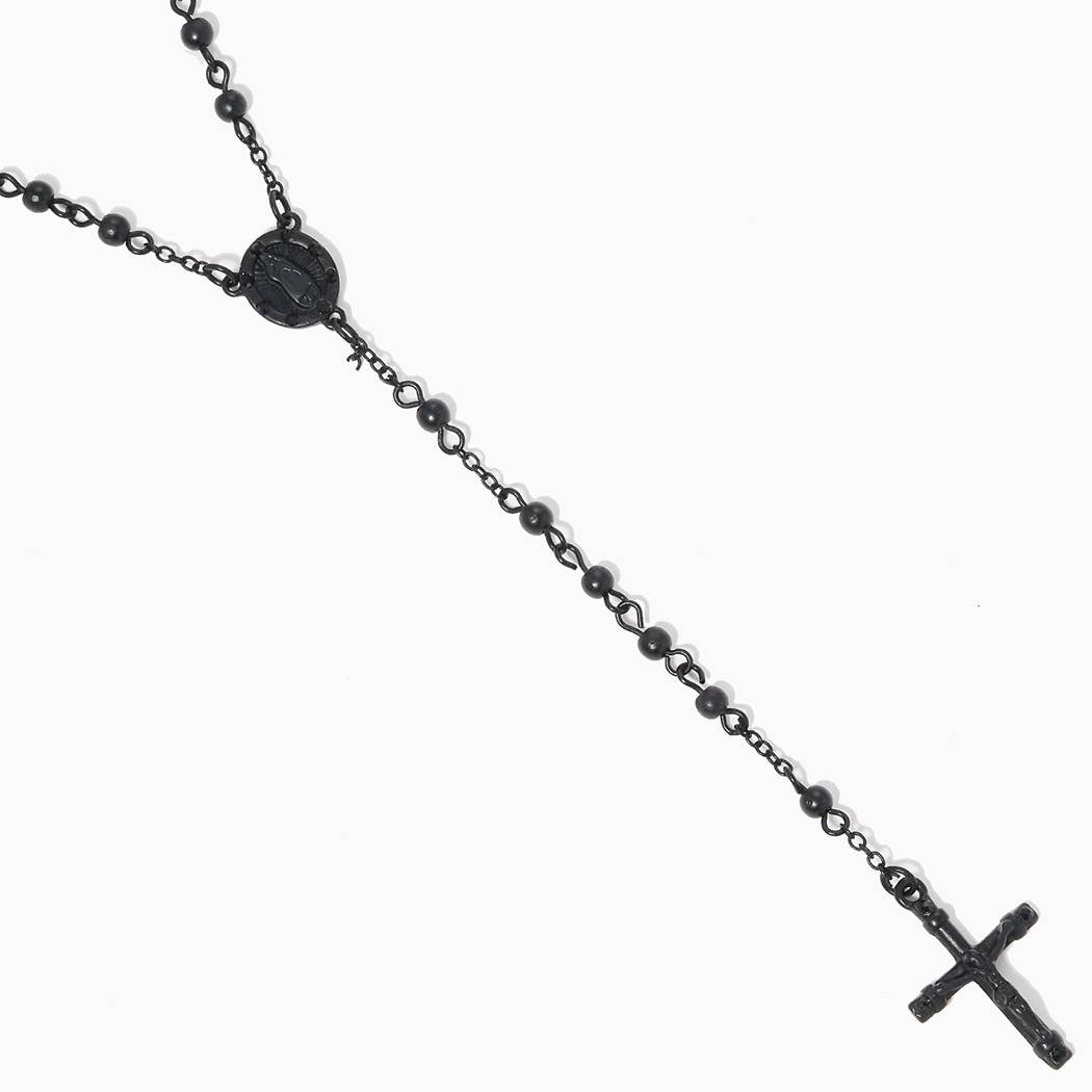 Fashion City - Wholesale Ketting met gebedskralen - Goudverguld rozenkransketting10