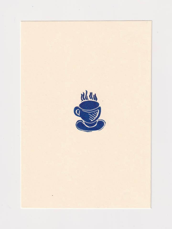 Mini Teacup Art Print - Original Linocut for wholesale by Jenny Robson Design
