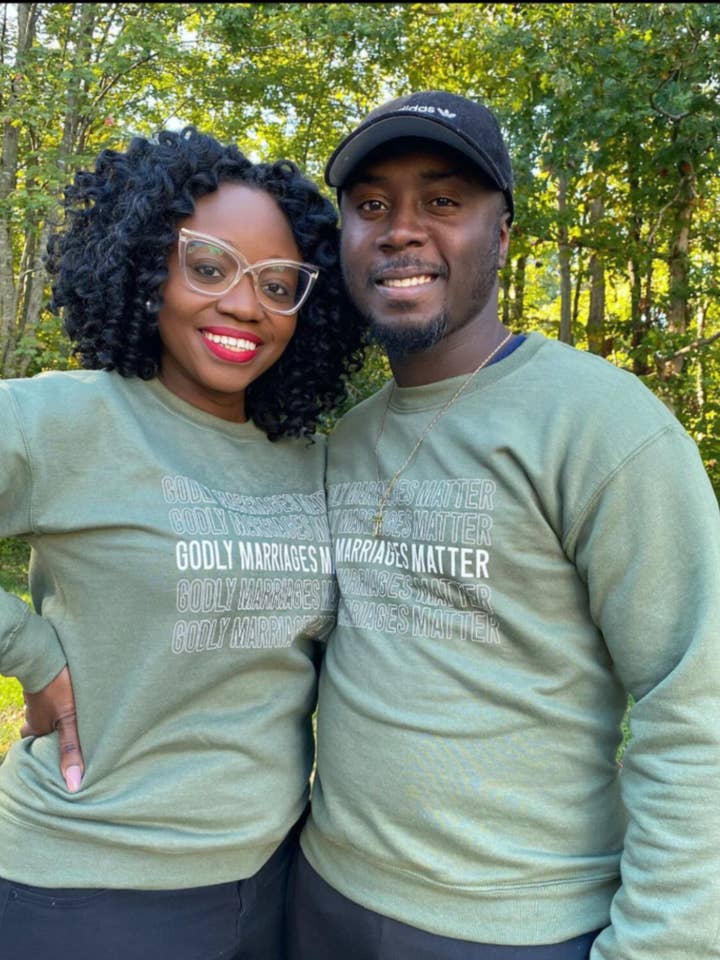 GOLDY MARRIAGES MATTER MID-WEIGHT CREWNECK SWEATSHIRT for wholesale by Declarations By Beyond The Aisle