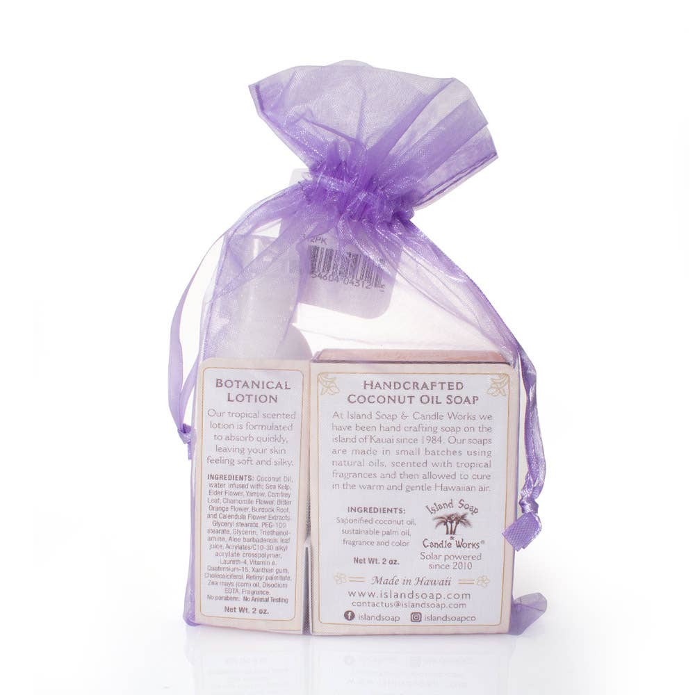 Island Soap & Candle Works - Wholesale Gift Bag Set/Pack - Pikake Jasmine Organza Gift Bag3