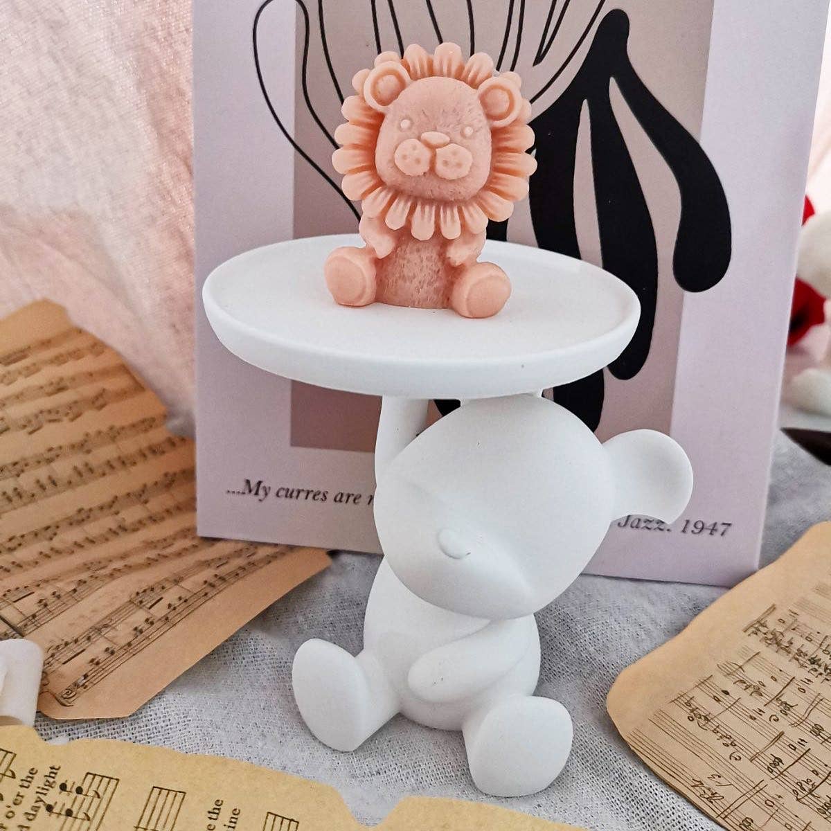Sweet Happiness - Wholesale Novelty Candle - Bear Tray1