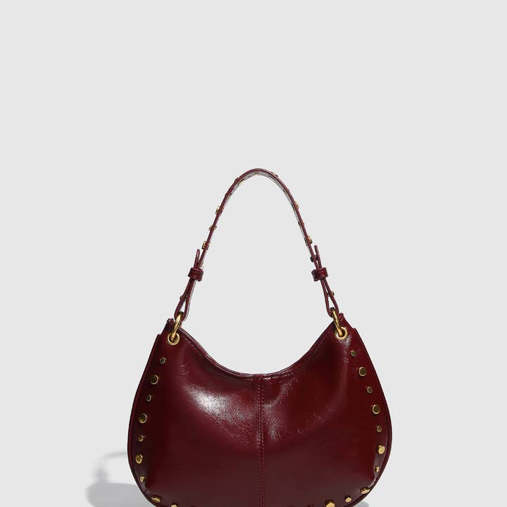 EmberLoom - Wholesale Shoulder bag – women's - Studded Crescent Handbag for Effortless Chic Style6