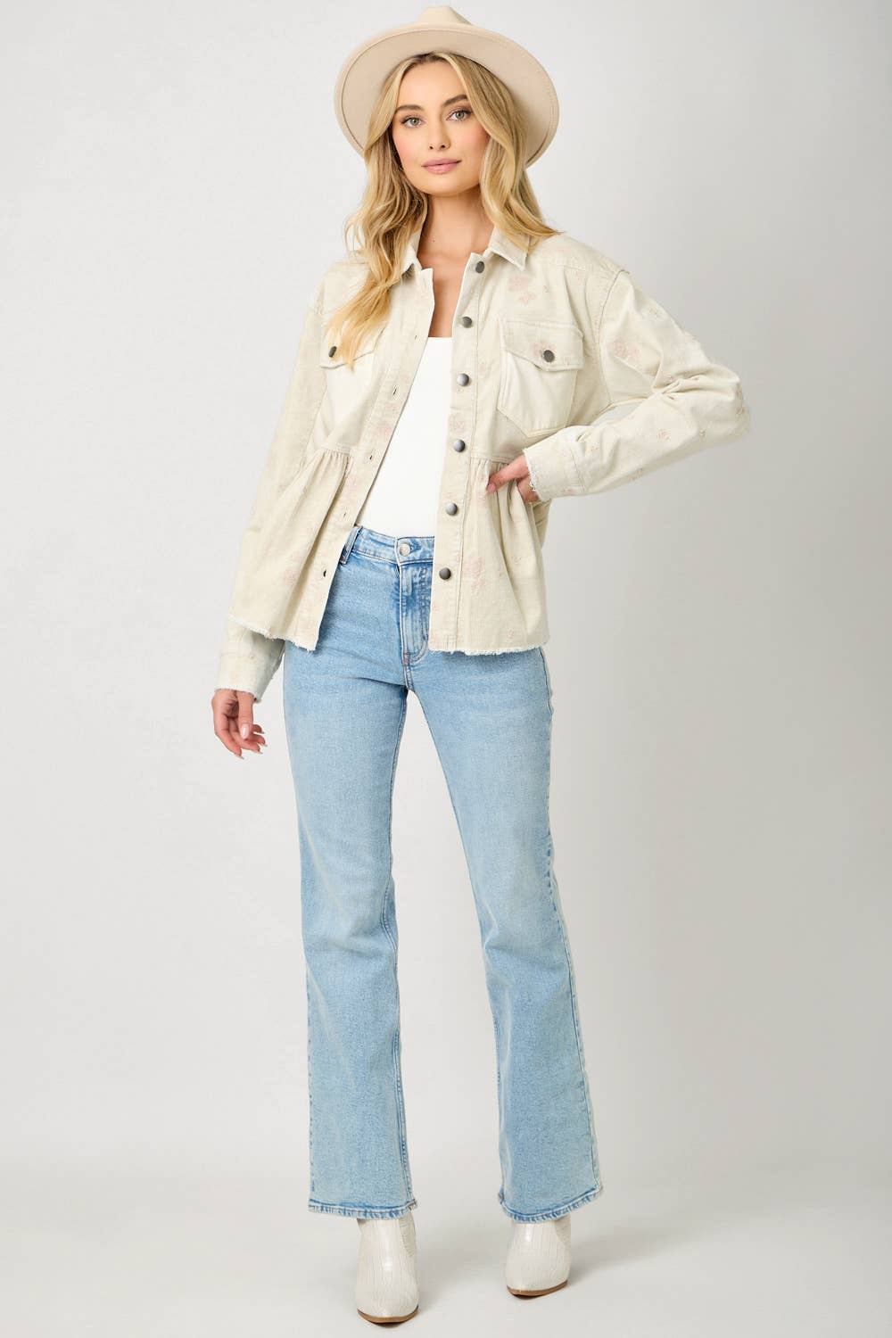 Mystree - Wholesale Jacket - Women's - 61174 Washed Terry Mix Peplum Jacket4