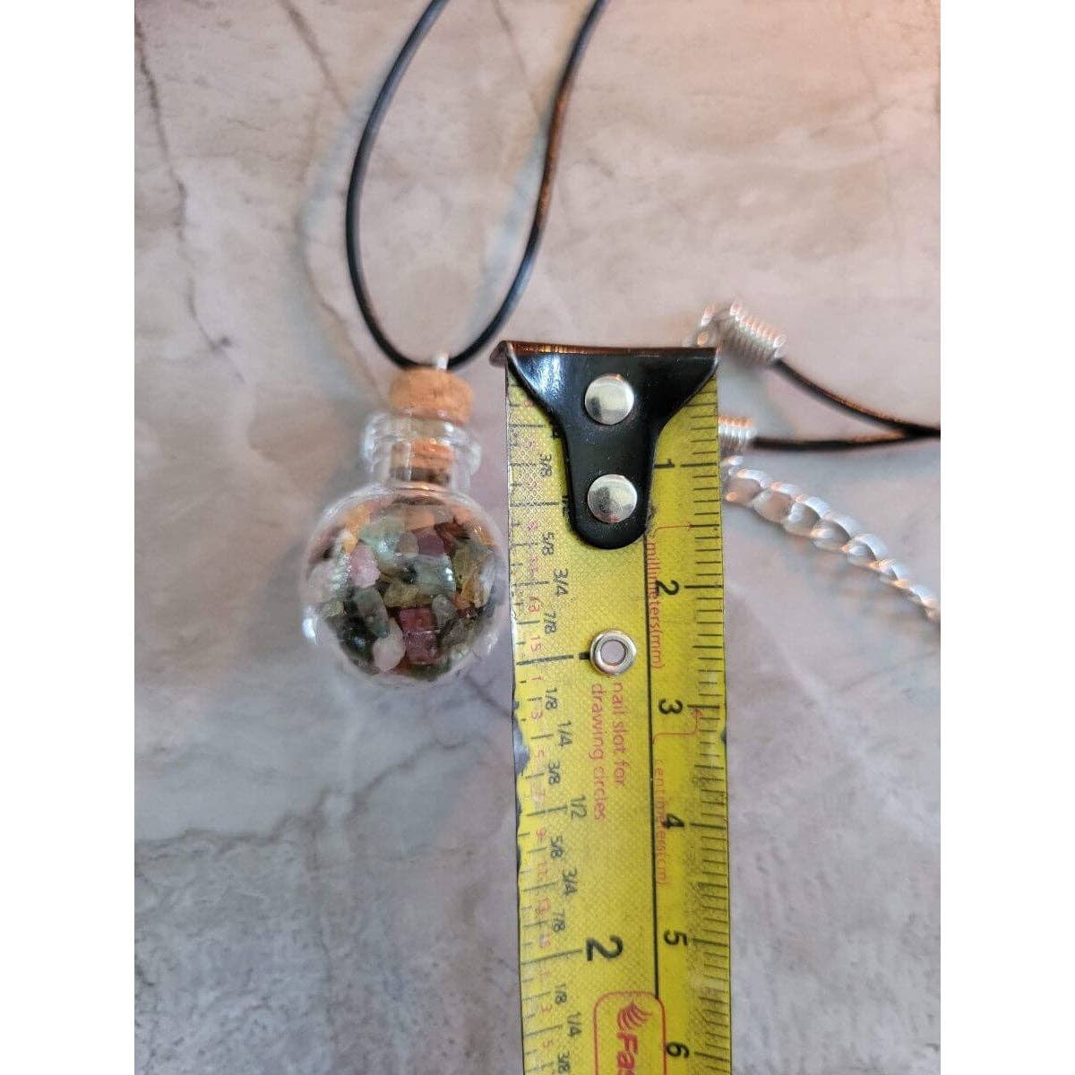 My Magic Place Shop - Wholesale Pendant/Charm Necklace - Glass Wishing Bottle Leather Cord Pendant Necklaces6