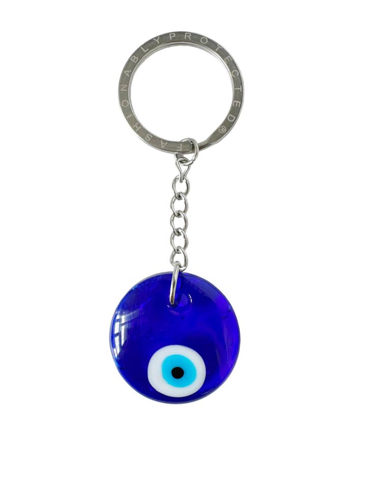 Evil Eye Classic Glass Keychain for wholesale by FRESHALAMODE / fashionably protected