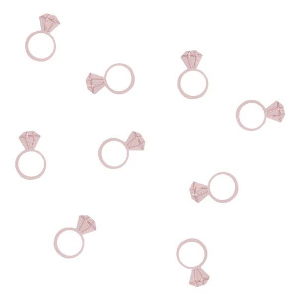 Hootyballoo by Club Green - Wholesale Band/Stacked Ring - Rose Gold Ring Confetti 14G