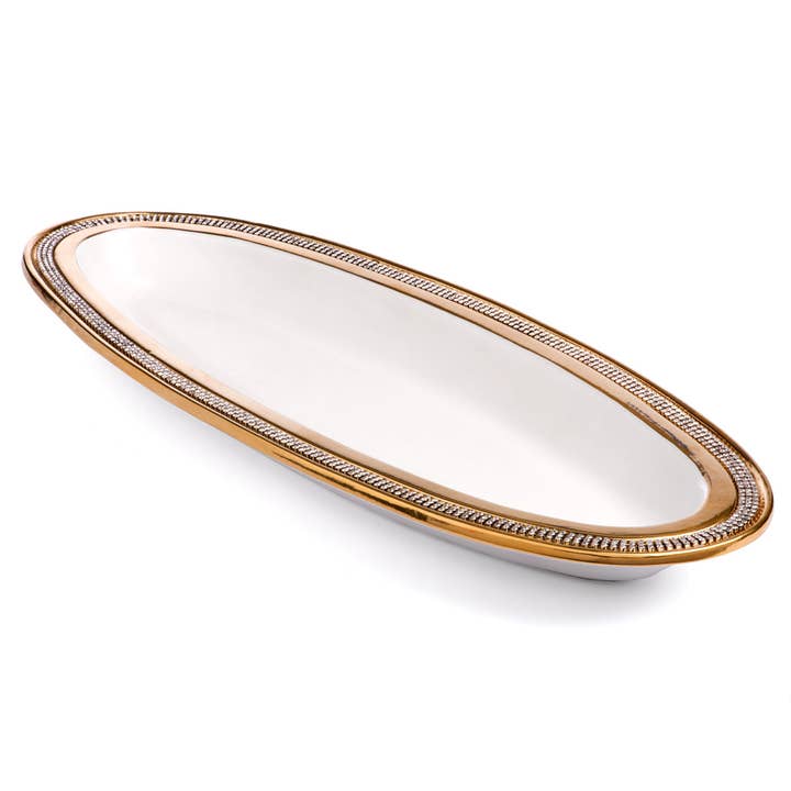 ALC Lumeux 7in x 18in Oval Platter for wholesale by Alan Lee Collection