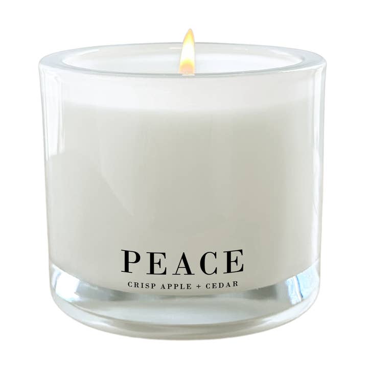 PEACE | Crisp Apple + Cedar Candle | Signature Collection for wholesale by Porter Lane Home
