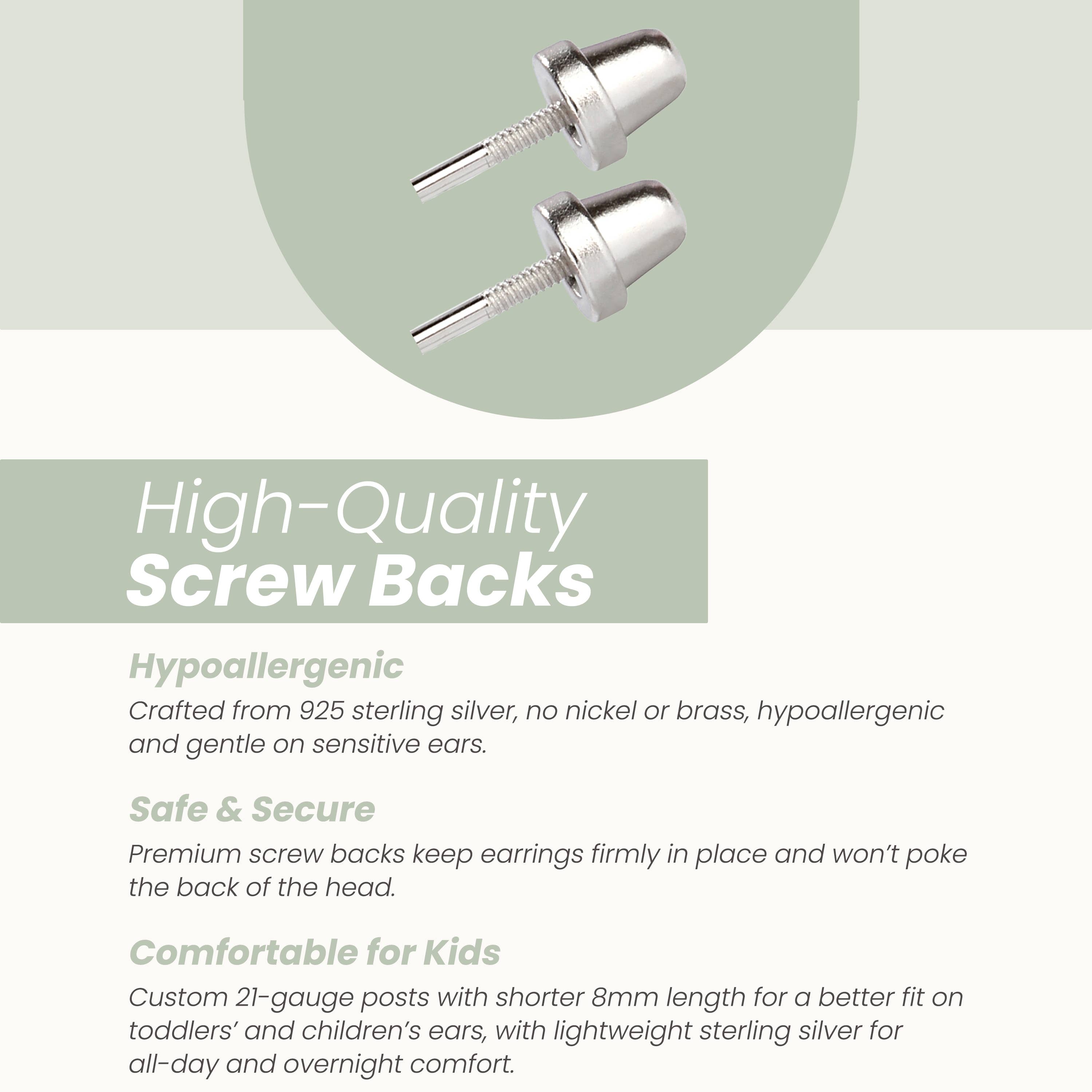 Cherished Moments - Wholesale Oorbellen - Kinderen - Sterling zilveren meisjes schroefrug witte parel knop oorbellen1