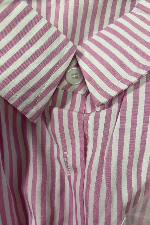 Miss Sparkling - Vente Chemise à col boutonné – femme - Chemise boutonnée rayée5