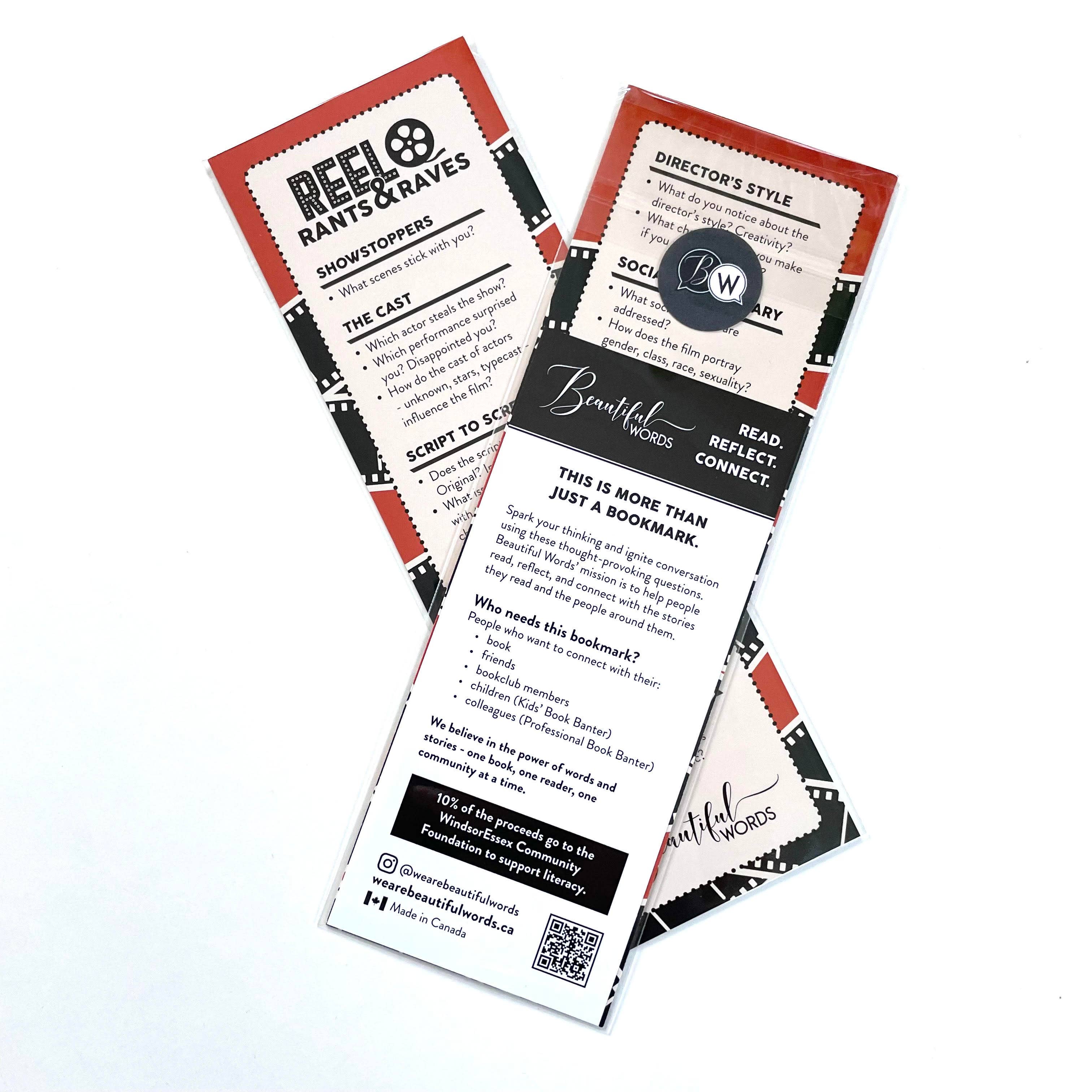 Beautiful Words - Wholesale Bookmark - Reel Rants & Raves Bookmark2
