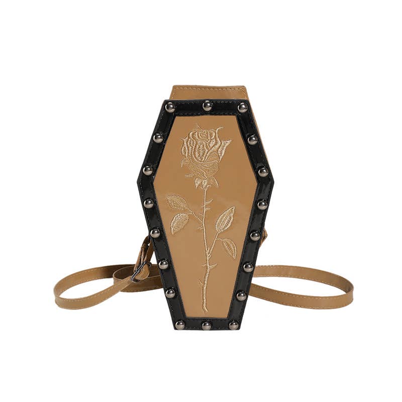 Tourtiwi – wholesale Axelväska - Dam – Spindelnät & Rosmönster Beströdda Kistformade Axelremsväskor2