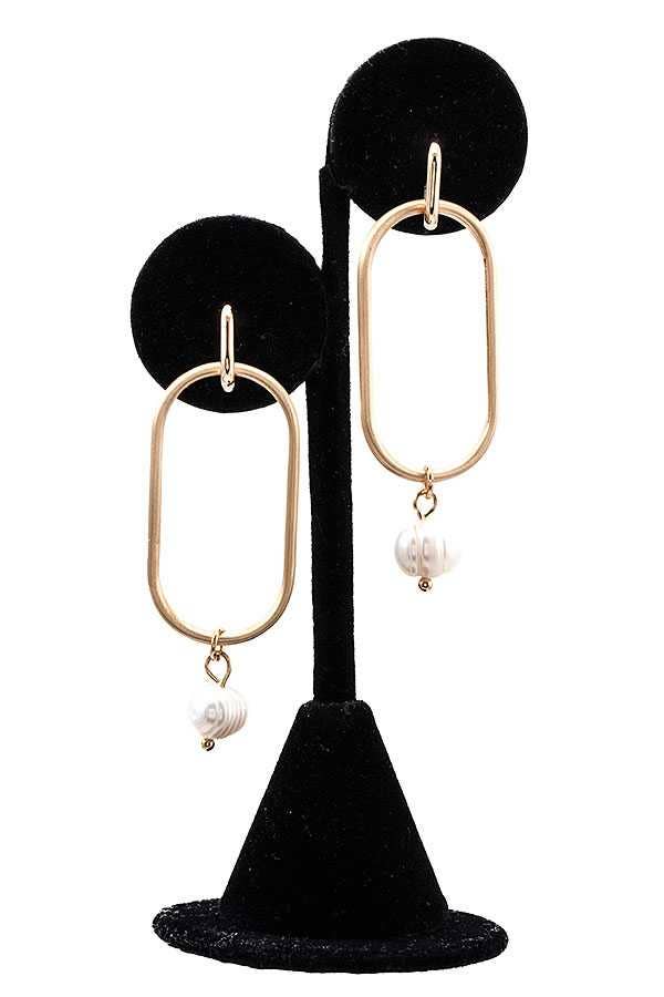 anbfashion - Wholesale Dangle Earrings - OVAL DROP LINK DANGLE EARRING 6311