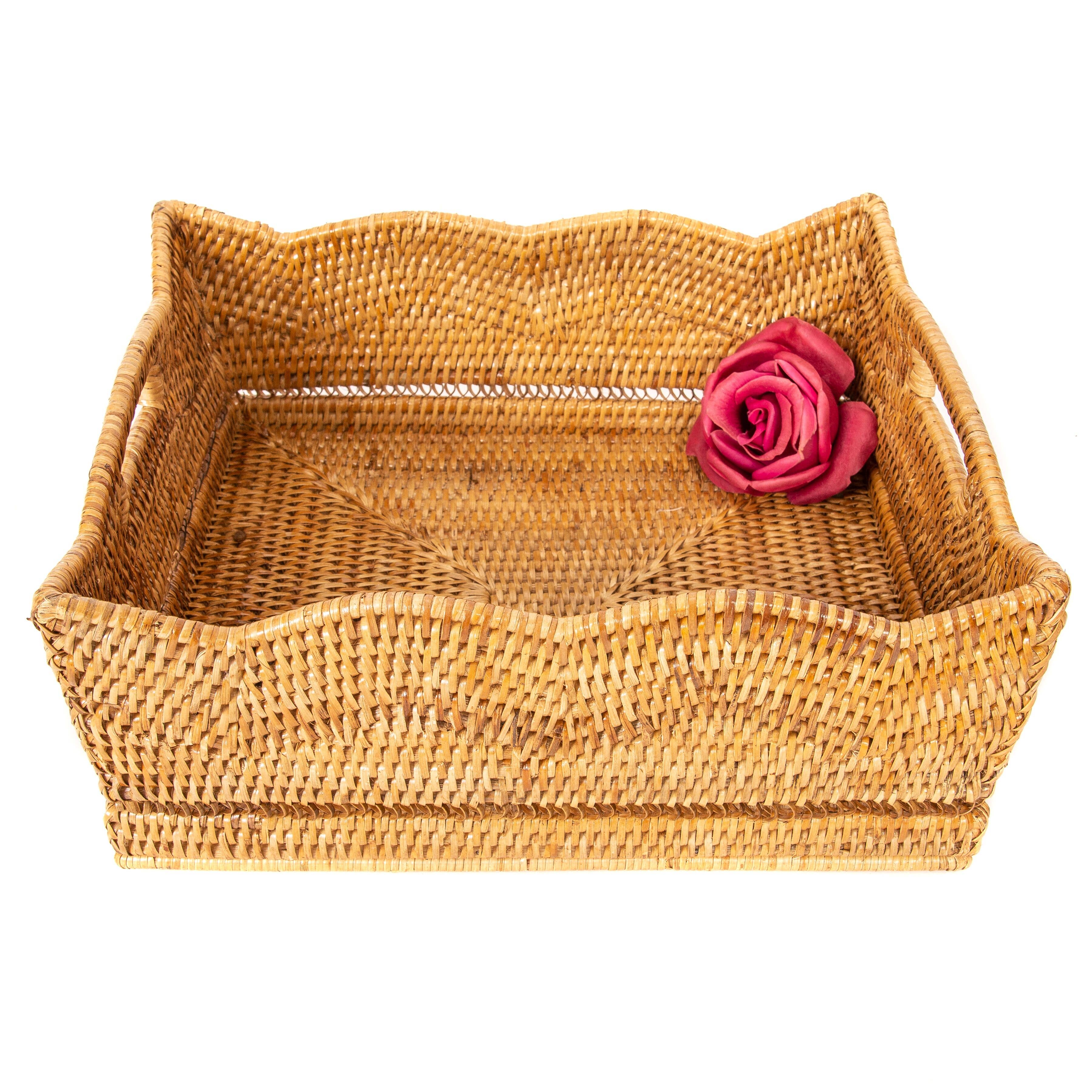Artifacts Trading Company – Cesta por atacado – Cesto de Armazenamento em Rattan para Prateleira – Design de Escalope1