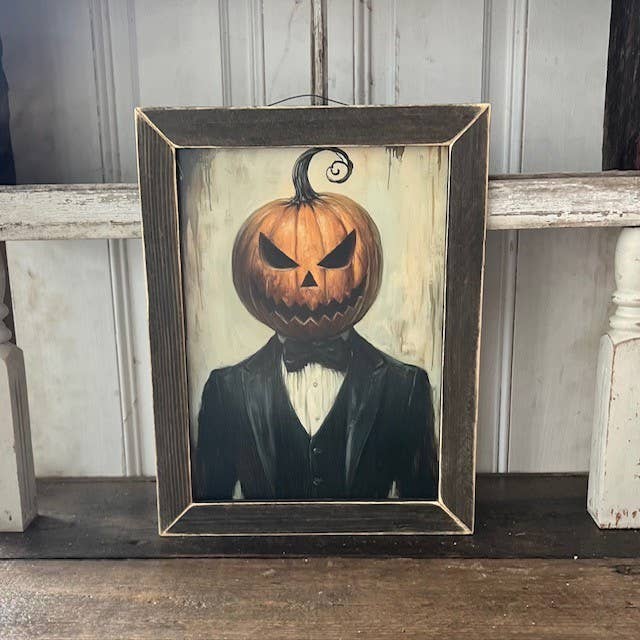 HMK666L Vintage Suited Jack-O-Lantern for wholesale by JanMichaels Art & Home