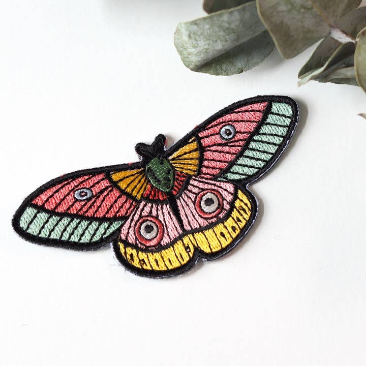 RippleSplash Studio - Wholesale Patch - Colorful Moth Iron-On Patch0