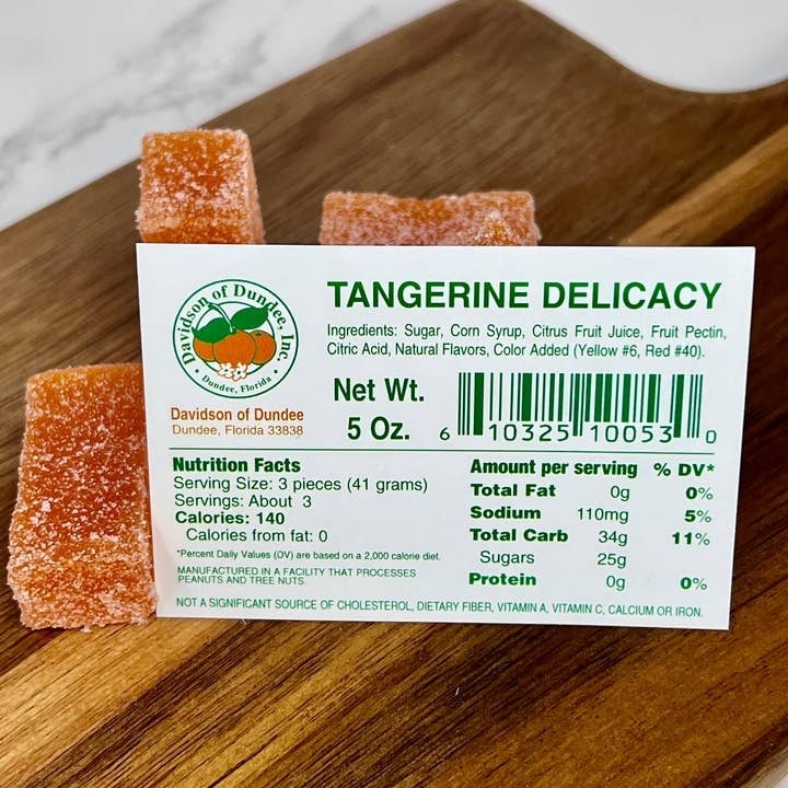Davidson of Dundee Inc - Wholesale Gummy - Florida Citrus Candy, Tangerine Delicacy, 5oz Bag 2