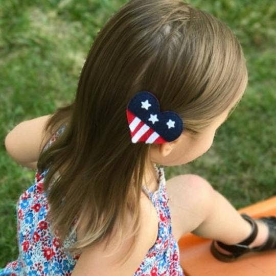 REMOVED BRAND - Wholesale Hair Clip - Kids - American Flag Patti Novelty Hair Clip2