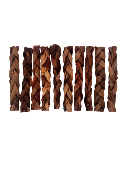 Dibo Pet Foods - Wholesale Pet Treats - Dog - Thin Braided Beef Collagen Stick – Brown 4-6″ long1
