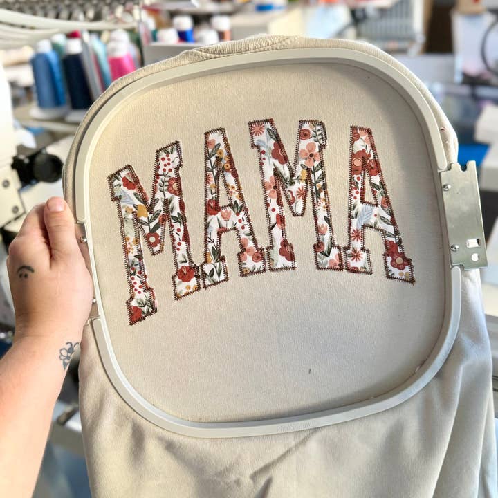 MAMA Applique Embroidered Sweatshirt for wholesale by Southern N Savvy