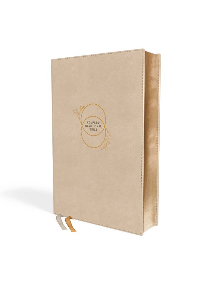NIV Couples' Devotional Bible Leathersoft, Stone for wholesale by HarperCollins Christian Publishing