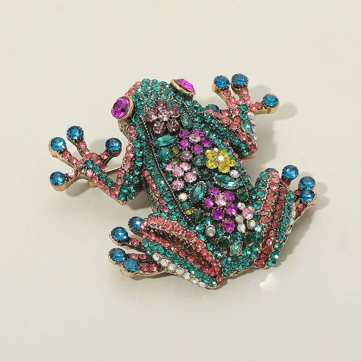 Sensibling Corp. - Wholesale Brooch - Rhinestone Embellished Frog Pin Brooch5