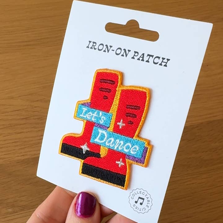 Iron On Patch - David Bowie Inspired Lets Dance for wholesale by Collectable Cities - Gifts, Keychains, Pins, Souvenirs