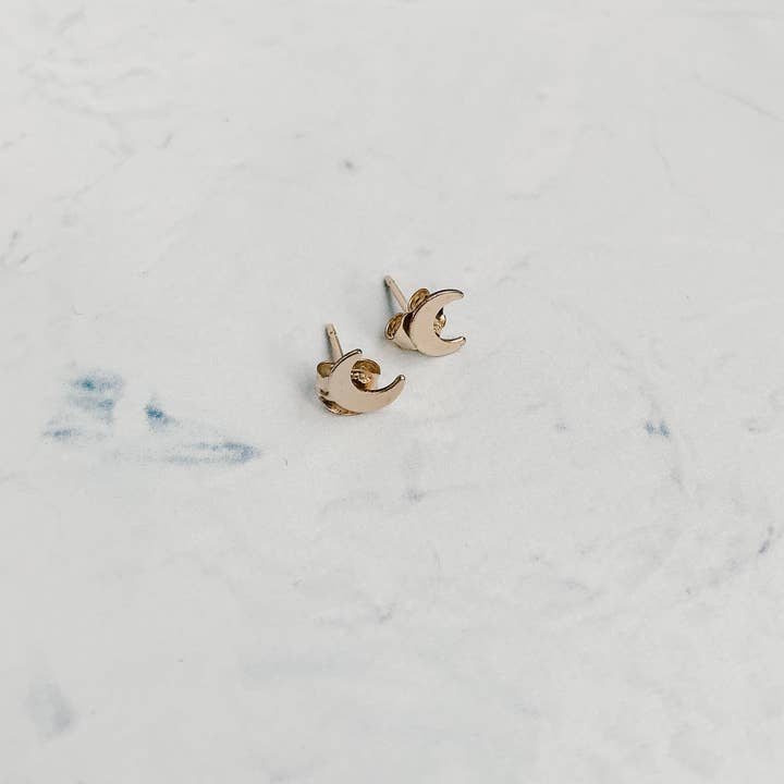 Moon Studs for wholesale by MPWR Jewelry