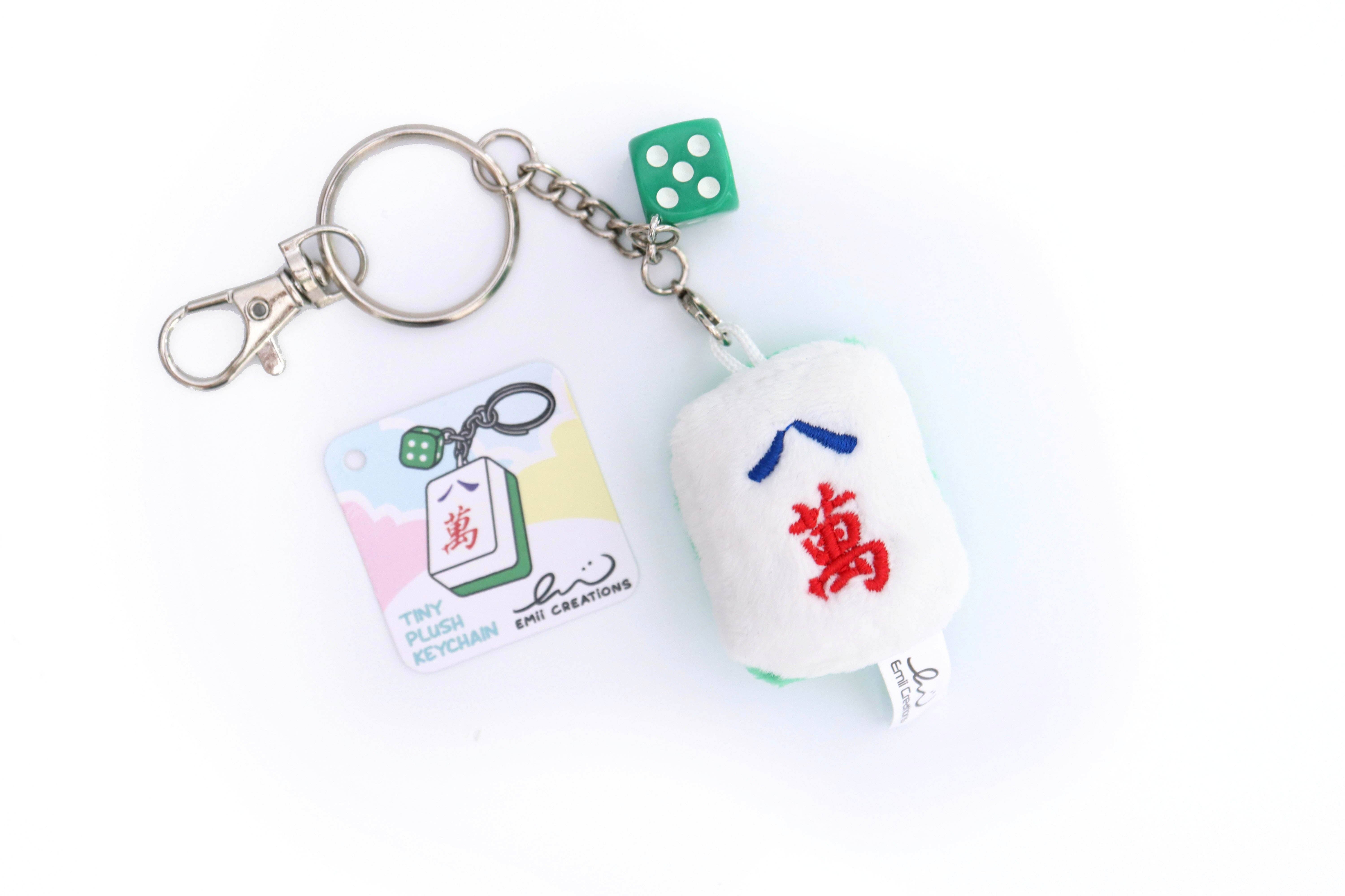 Emii Creations - Wholesale Keychain - Unisex - Tiny Mahjong Tile Plush Key & Bag Charm4