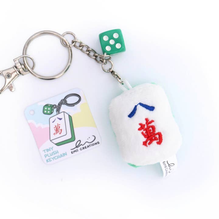 Emii Creations - Wholesale Keychain - Unisex - Tiny Mahjong Tile Plush Key & Bag Charm4