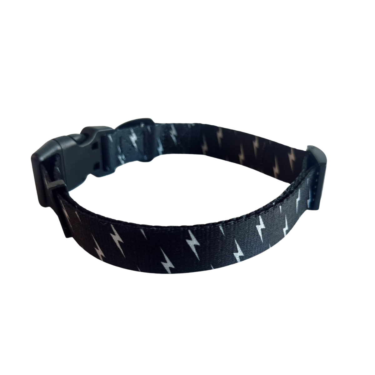 Local Beach Lightning Bolt Adjustable Dog Collar Black for wholesale on Faire6