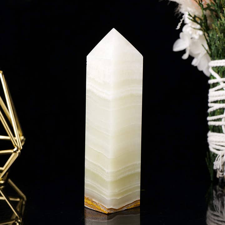 Moon Rituals - Wholesale Spiritual Stone/Crystal - Natural Afghanistan Jade Crystal Obelisk Tower Point
