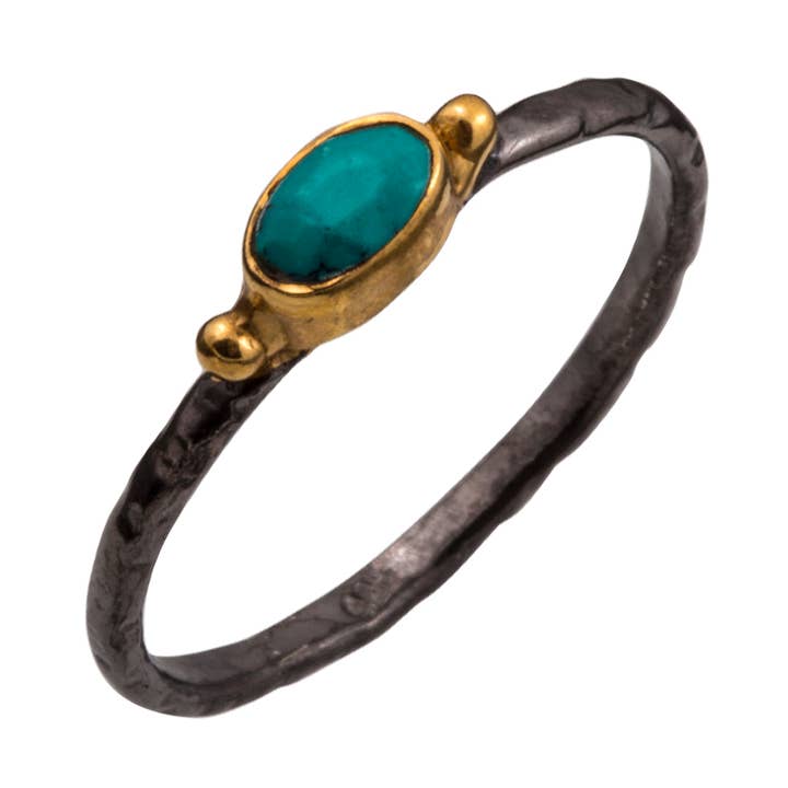 Demure Turquoise Band Ring for wholesale by Saraswati Imports