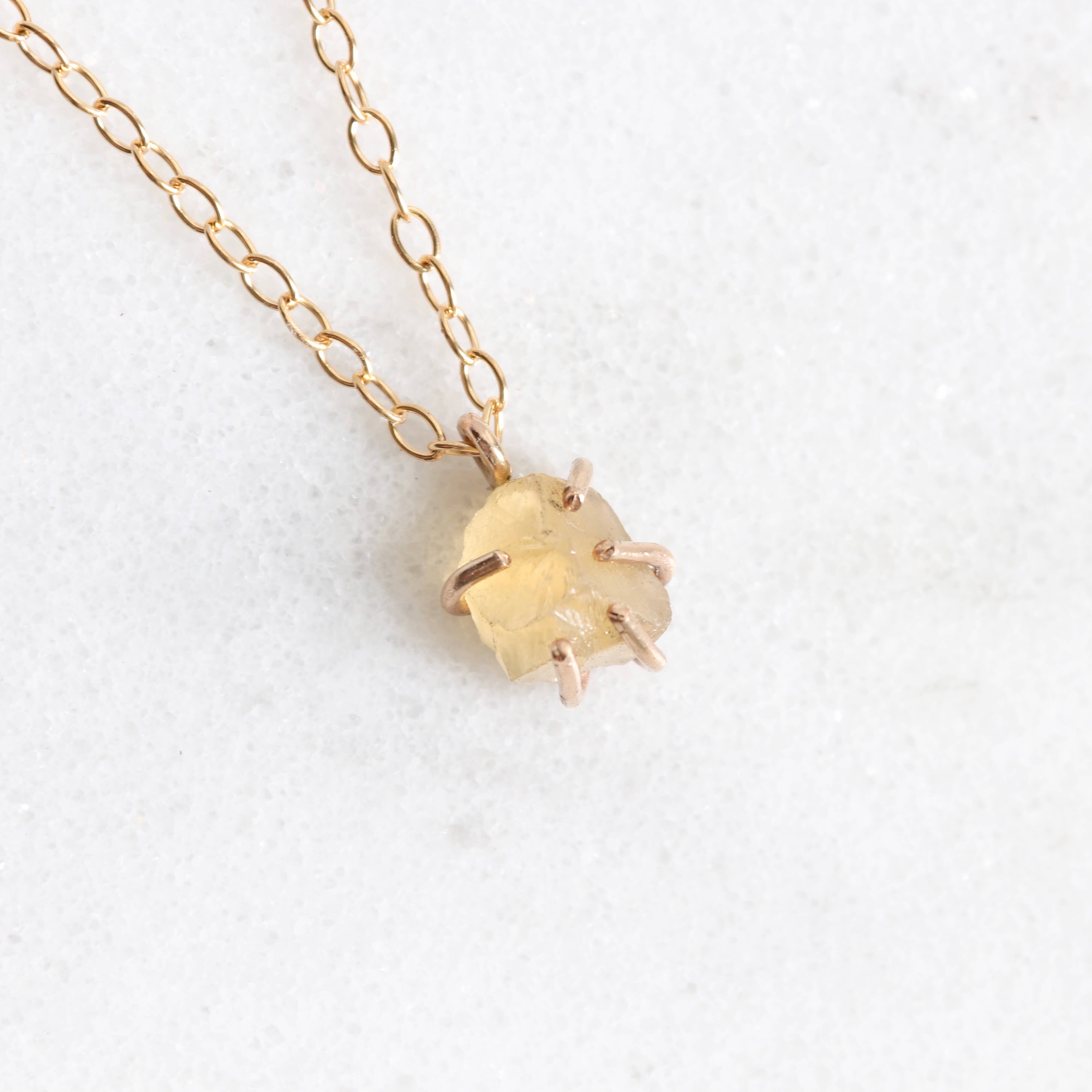 Esme - Wholesale Pendant/Charm Necklace - Raw Citrine Crystal Necklace3
