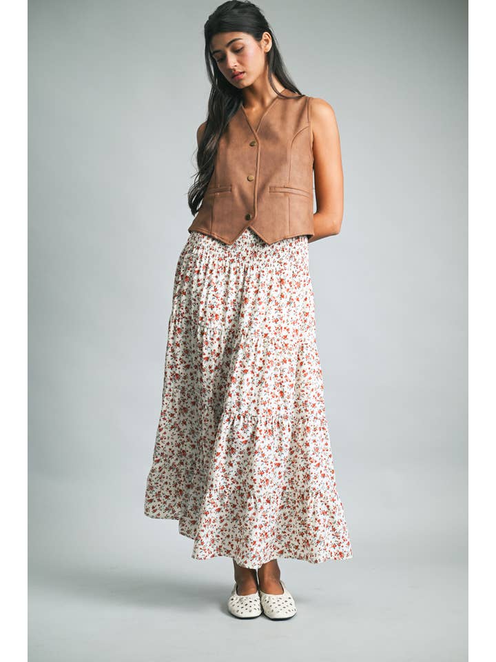 Wishlist Apparel - Wholesale Outerwear Vest - Women's - SUEDE BUTTON-UP VEST / WL25-109903