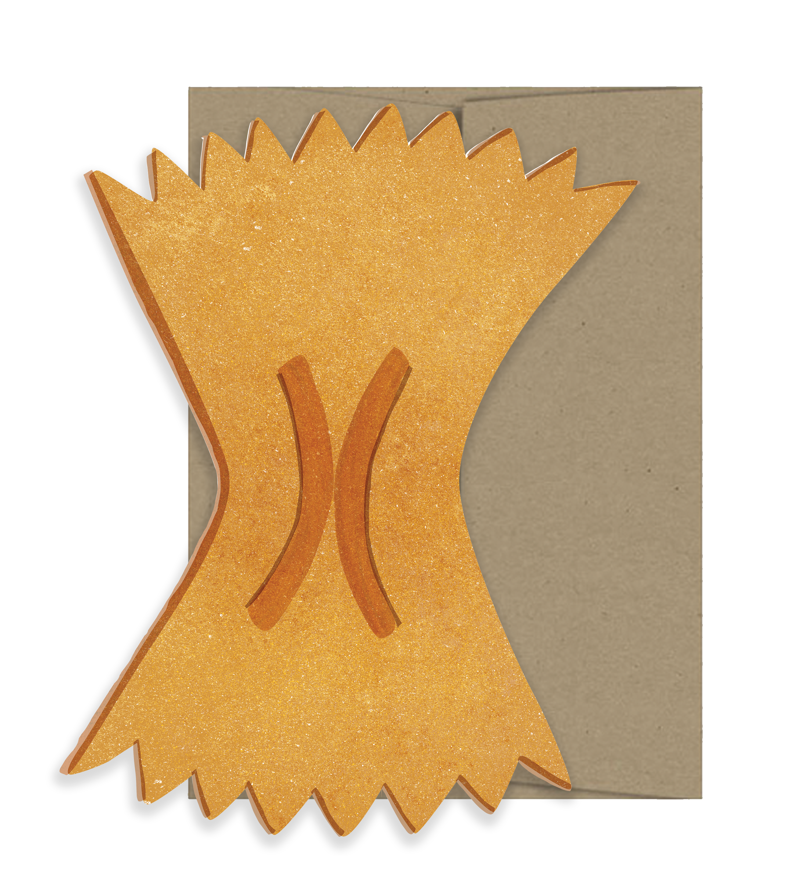 Isatopia - Wholesale Everyday Greeting Card - Farfalle Pasta  Die Cut Card - Italian Collection0