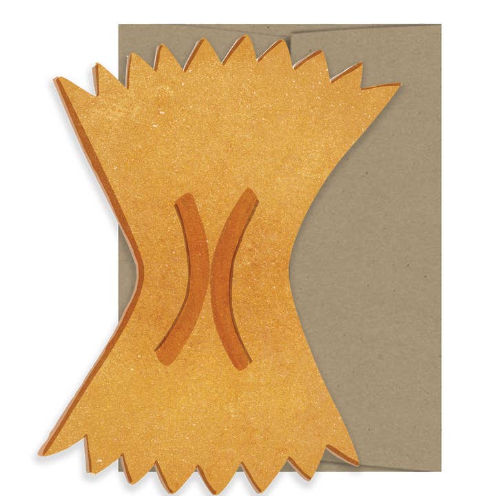 Isatopia - Wholesale Everyday Greeting Card - Farfalle Pasta Die Cut Card - Italian Collection