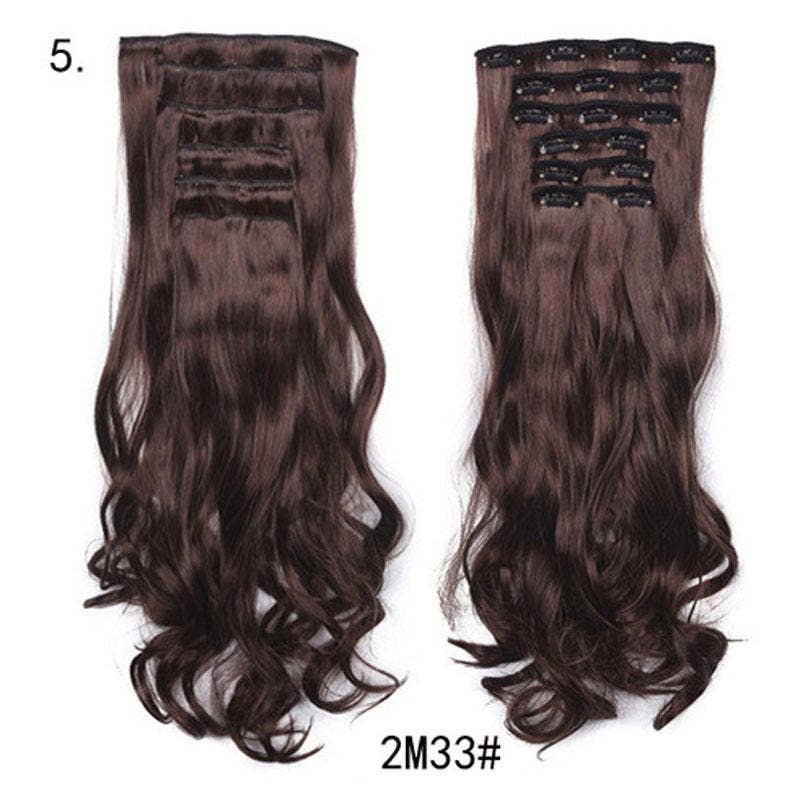VIGOR - Wholesale Hair Extensions - Long Curly Wavy Hair 16 Clip In Hair Extension13