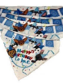 Bandanas pour chiens/Bandanas/ Bandanas pour chiens Joyeux Anniversaire/ Bandanas pour chiens pour la vente par Gueyita Mexicana