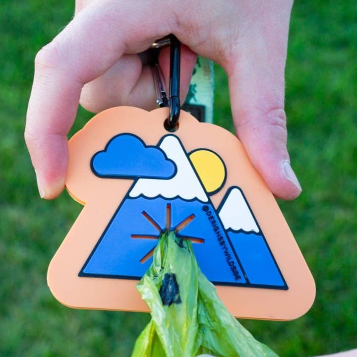 Lone Peak Poop Bag Holder (Blue/Orange) for wholesale by Wildside Dog Gear