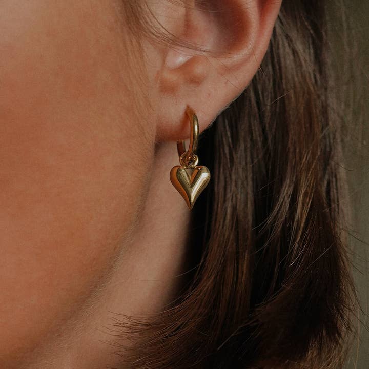 Hjerte øreringe for engroshandel hos Les Pomponnettes