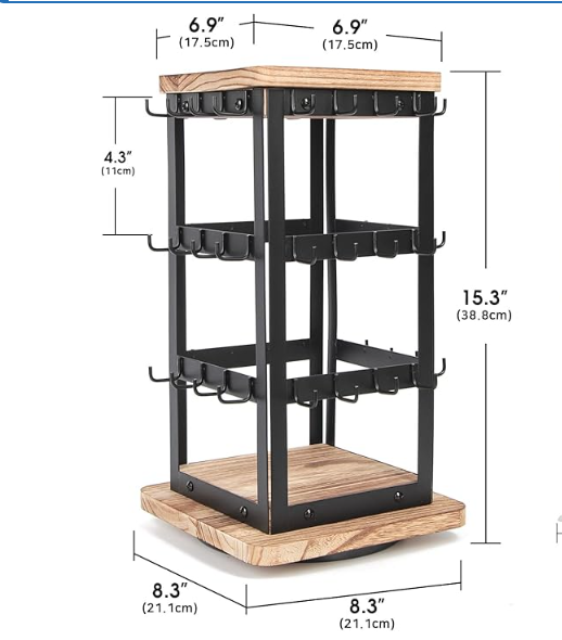 Cork and Charm - Vente Supports et présentoirs à bijoux - Présentoir rotatif pour pin's en émail et bijoux déco pour les yeux5