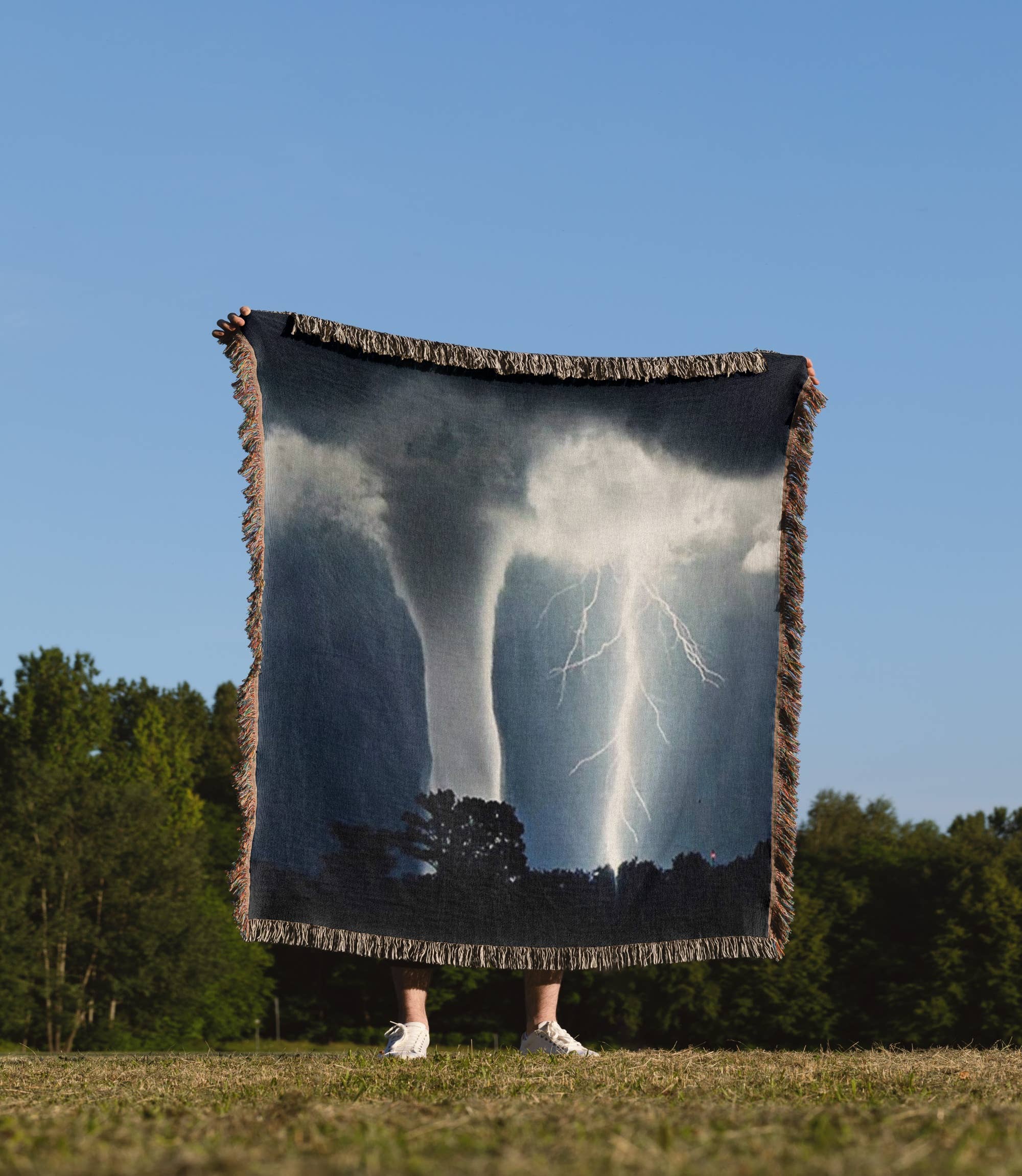 3dRose - Wholesale Throw Blanket - 3dRose, Tornado and Lightning, Blanket1