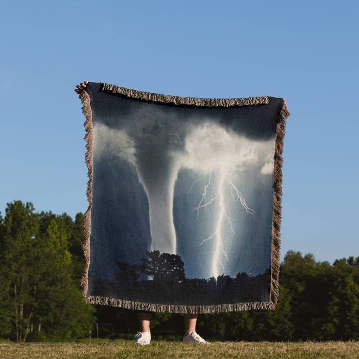 3dRose - Wholesale Throw Blanket - 3dRose, Tornado and Lightning, Blanket1