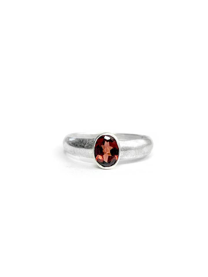 Simple Ring with Oval Stone for wholesale by Zig Zag Asian Collection